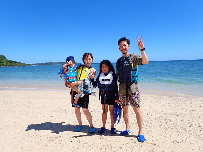 宮古島島日和の半日ビーチシュノーケルファミリープライベートツアーの写真