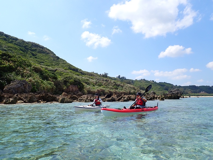 宮古島島日和の半日シーカヤックシングル艇プライベートツアー