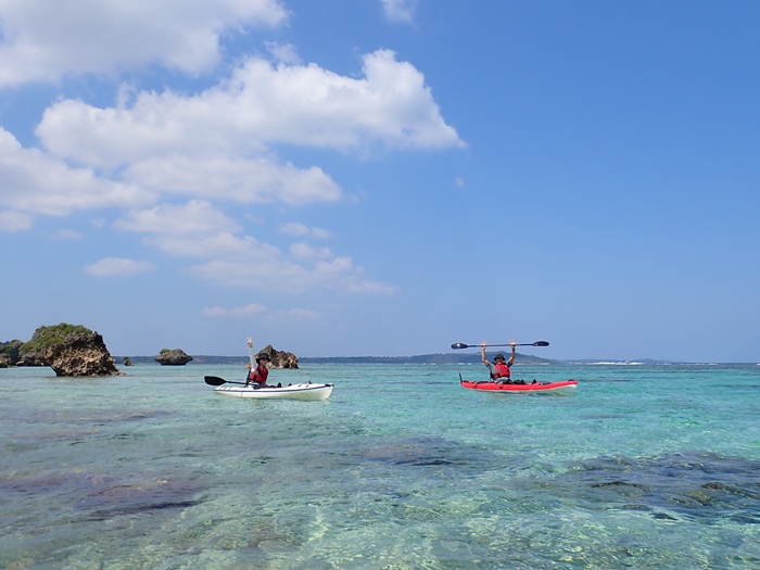 宮古島島日和の半日シーカヤックシングル艇プライベートツアー