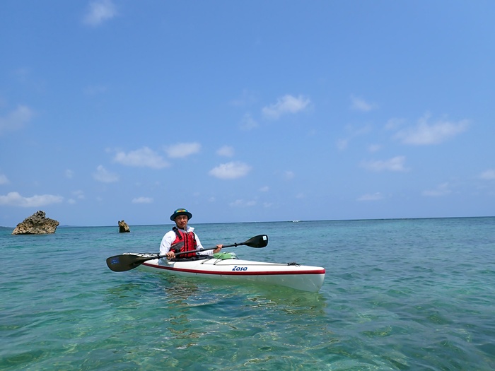 宮古島島日和の半日シーカヤックシングル艇プライベートツアー