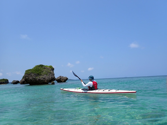 宮古島島日和の半日シーカヤックシングル艇プライベートツアー